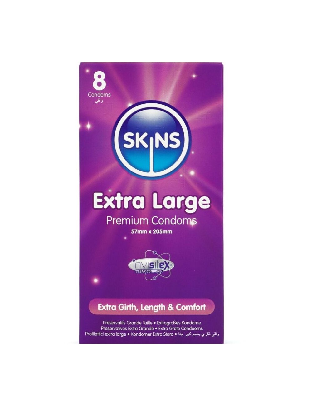 SKINS - TAMAÑO XL PRESERVATIVOS PREMIUM PACK 8 SKINS - TAMAÑO XL PRESERVATIVOS PREMIUM PACK 8