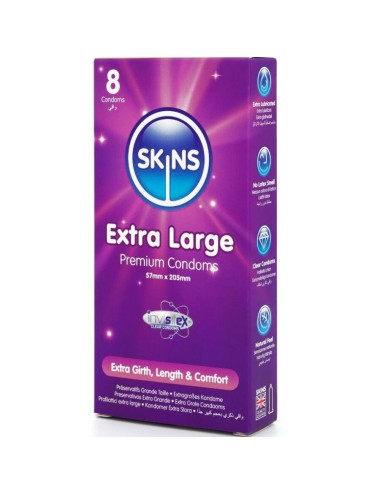 SKINS - TAMAÑO XL PRESERVATIVOS PREMIUM PACK 8