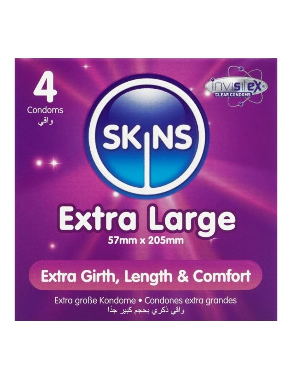 SKINS - TAMAÑO XL PRESERVATIVOS PREMIUM PACK 4 SKINS - TAMAÑO XL PRESERVATIVOS PREMIUM PACK 4