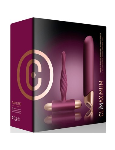 CLIMAXIMUM - RAPTURE KIT VIBRADOR CLÁSICO + PLUG ANAL PRINCIPIANTES