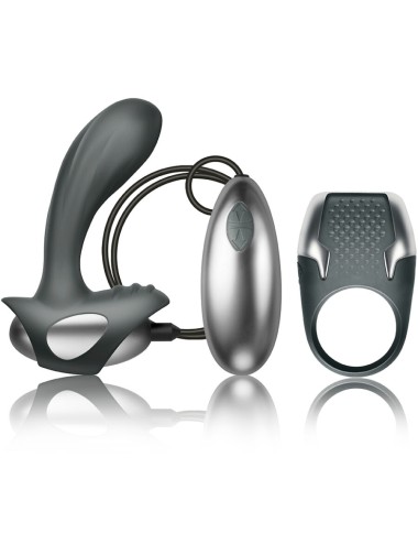 CLIMAXIMUM - EXCITE KIT ANILLO PARA PENE + MASAJEADOR PRÓSTATA CON CABLE