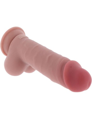 GET REAL - PENE REALÍSTICO DELUXE CON TESTÍCULOS EXTRA GRUESO 20 CM