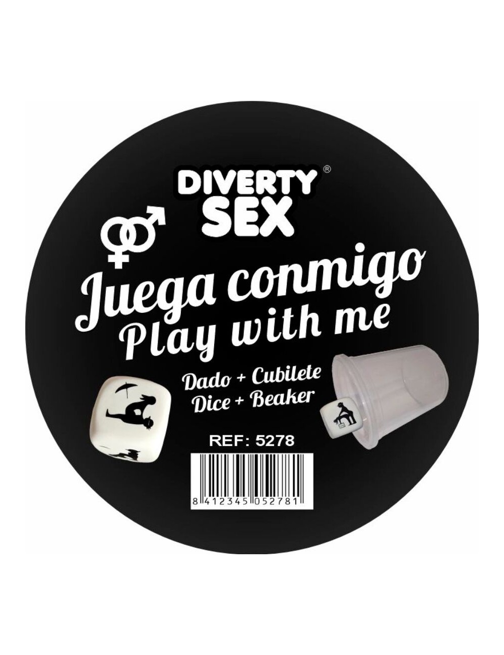 DIABLO PICANTE - DADO DURO BLANCO POSTURAS HETERO CON CUBILETE