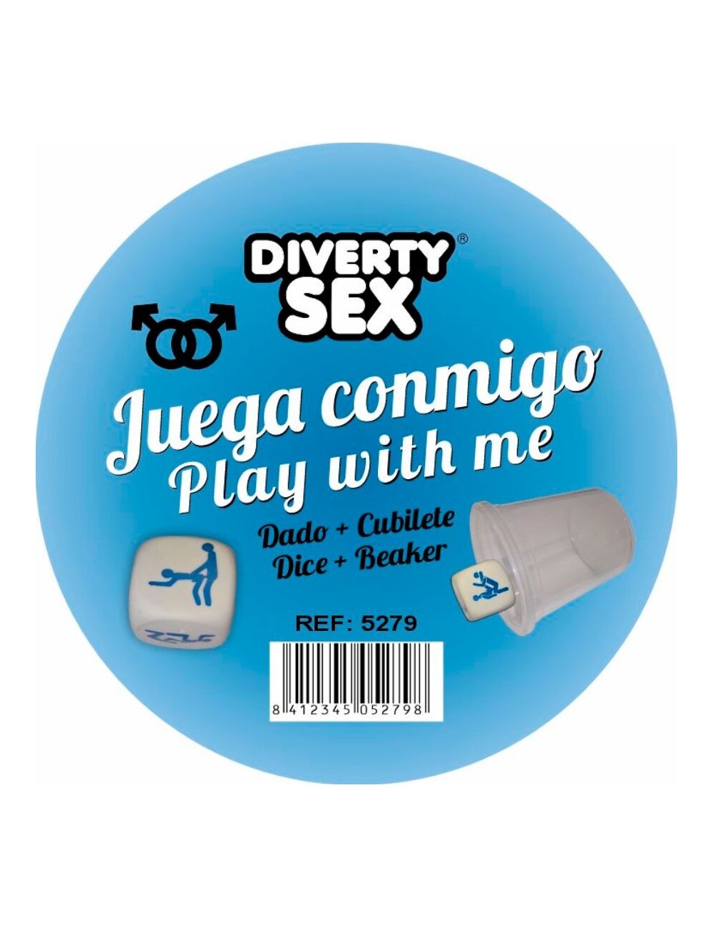 DIABLO PICANTE - DADO DURO BLANCO POSTURAS CHICOS CON CUBILETE