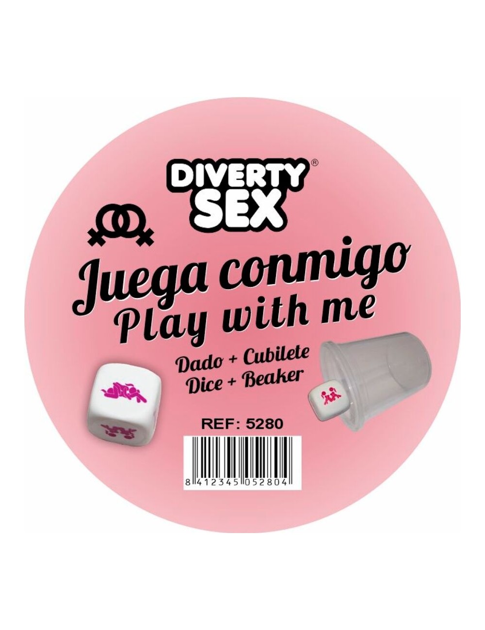 DIABLO PICANTE - DADO DURO BLANCO POSTURAS CHICAS CON CUBILETE