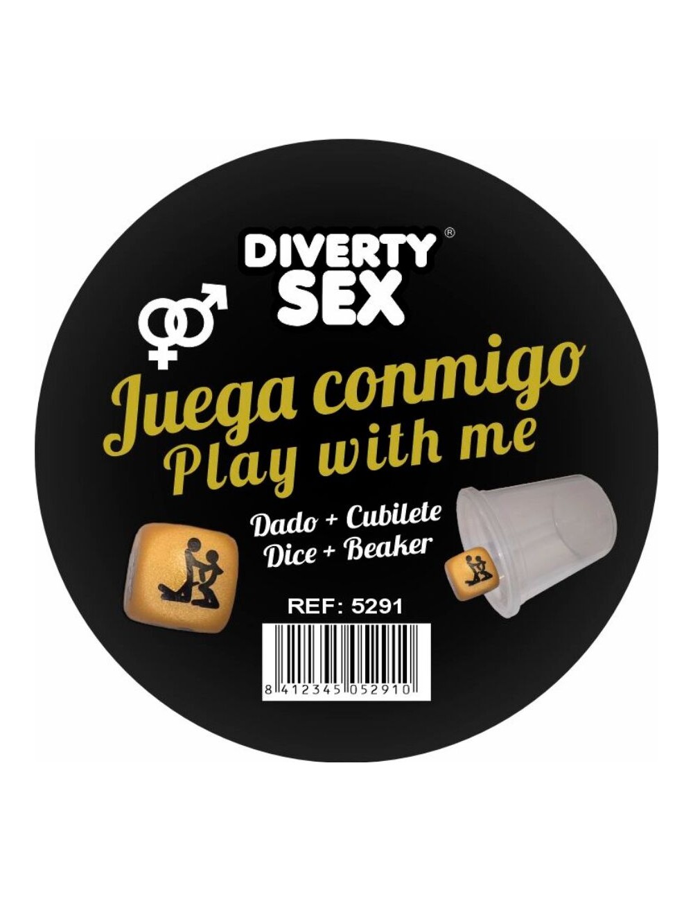 DIABLO PICANTE - DADO DURO DORADO POSTURAS HETERO CON CUBILETE