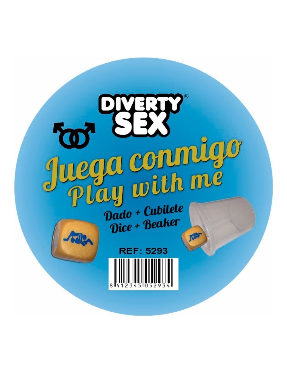 DIABLO PICANTE - DADO DURO DORADO POSTURAS CHICOS CON CUBILETE