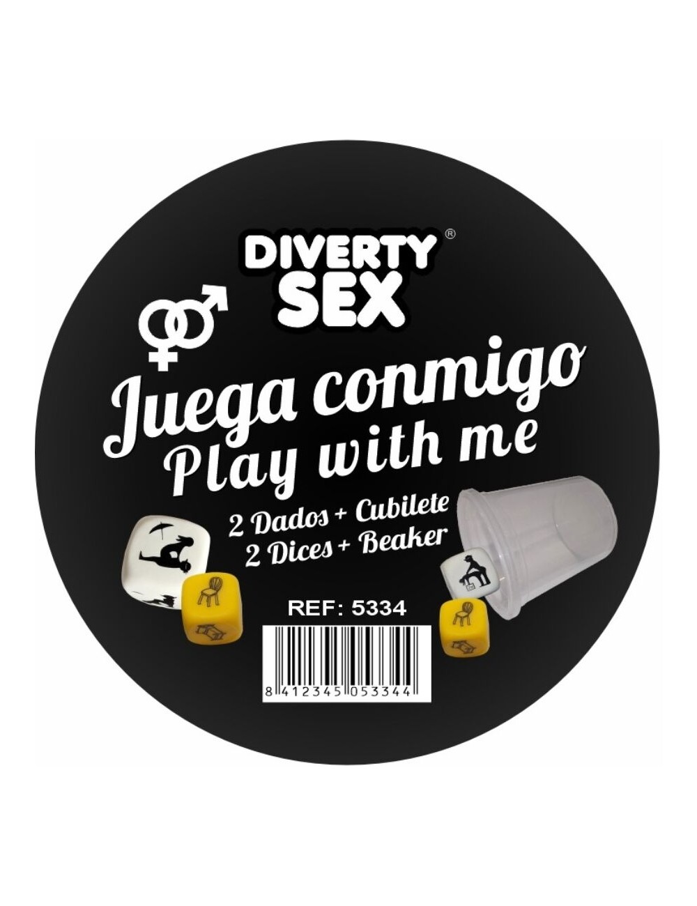 DIABLO PICANTE - DADOS LUGAR + POSTURAS HETERO CON CUBILETE