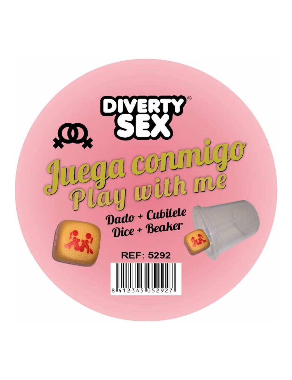 DIABLO PICANTE - DADO DURO DORADO POSTURAS CHICAS CON CUBILETE