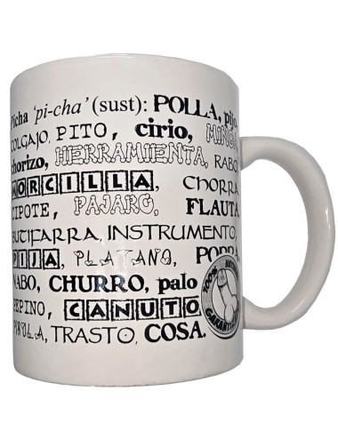 DIABLO PICANTE - TAZA BLANCA DE SINÓNIMOS PENE 370 ML