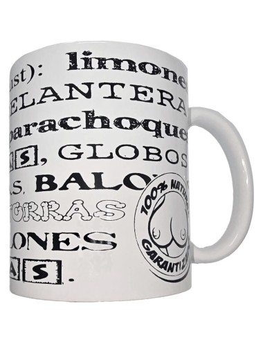 DIABLO PICANTE - TAZA BLANCA DE SINÓNIMOS TETAS 370 ML