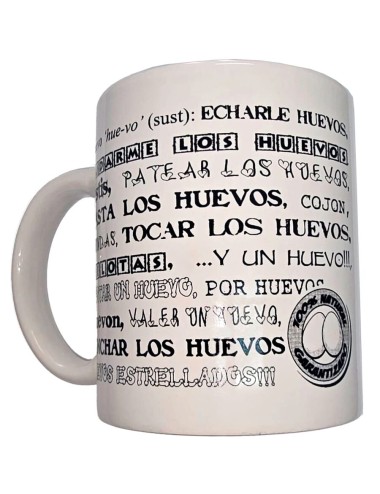 DIABLO PICANTE - TAZA BLANCA DE SINÓNIMOS HUEVOS 370 ML