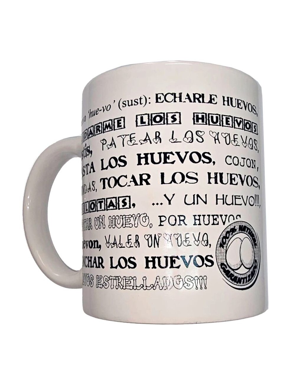 DIABLO PICANTE - TAZA BLANCA DE SINÓNIMOS HUEVOS 370 ML