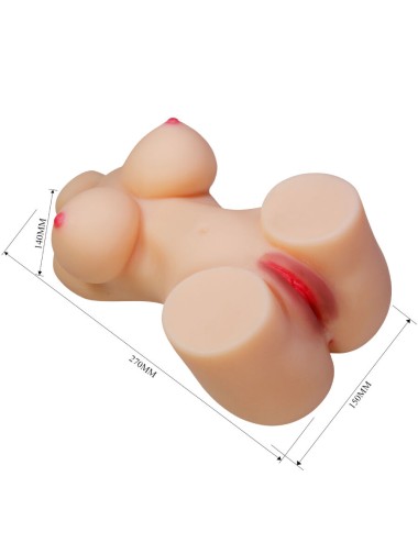 CRAZY BULL - HETTY TORSO FEMENINO REALISTA VAGINA Y ANAL 1.9 KG