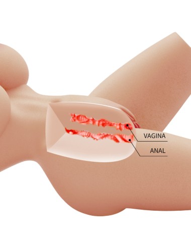 CRAZY BULL - LILY TORSO FEMENINO REALISTA VAGINA Y ANAL 4 KG