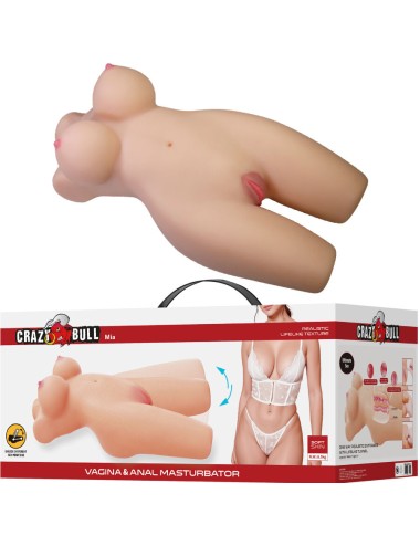 CRAZY BULL - MIA TORSO FEMENINO REALISTA VAGINA Y ANAL 8.5 KG