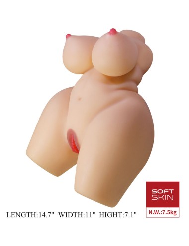 CRAZY BULL - GRACE TORSO FEMENINO REALISTA VAGINA Y ANAL 7.5 KG