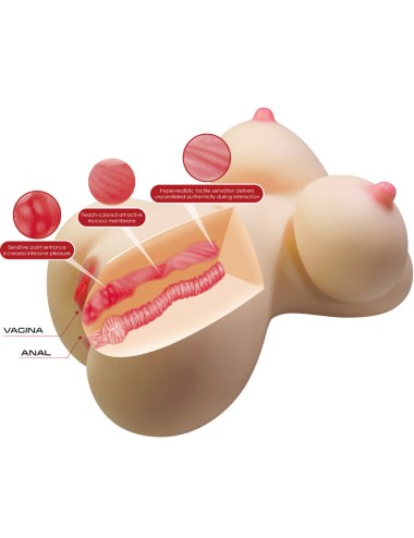 CRAZY BULL - FIONA TORSO FEMENINO REALISTA VAGINA Y ANAL 7.1 KG