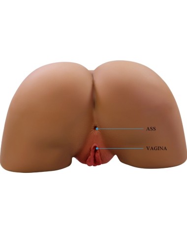 CRAZY BULL - GERIANN TRASERO FEMENINO REALISTA VIBRADOR & SUCCIONADOR CON SONIDO 5.5 KG