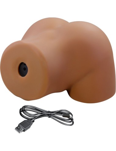 CRAZY BULL - GERIANN TRASERO FEMENINO REALISTA VIBRADOR & SUCCIONADOR CON SONIDO 5.5 KG