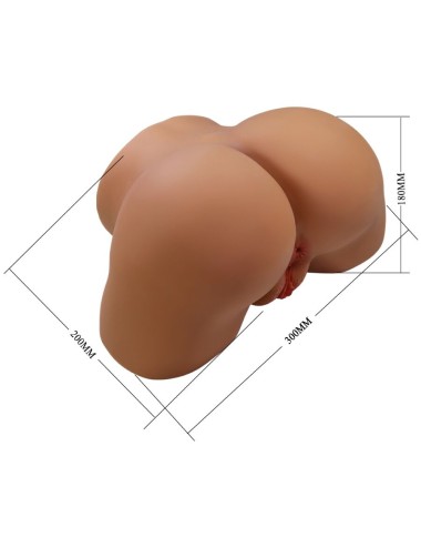 CRAZY BULL - GERIANN TRASERO FEMENINO REALISTA VIBRADOR & SUCCIONADOR CON SONIDO 5.5 KG