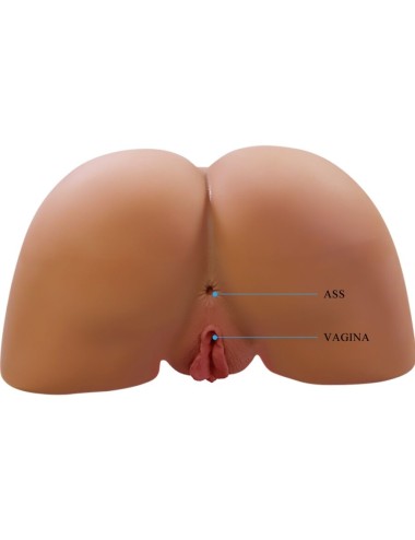 CRAZY BULL - ILANA TRASERO FEMENINO REALISTA VIBRADOR & SUCCIONADOR CON SONIDO 6.8 KG