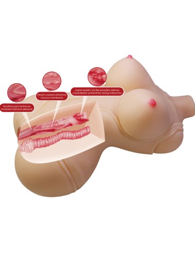 CRAZY BULL - DIANA TORSO FEMENINO REALISTA VAGINA Y ANAL 5 KG