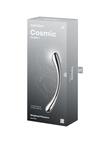 SATISFYER - COSMIC CREST 1 DILDO ACERO INOXIDABLE DOBLE USO