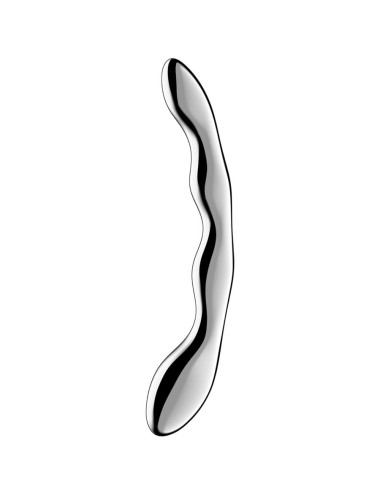 SATISFYER - COSMIC CREST 2 DILDO ACERO INOXIDABLE DOBLE USO