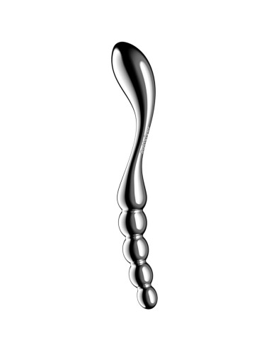 SATISFYER - STAR FORCE 1 DILDO ACERO INOXIDABLE DOBLE USO