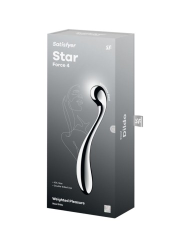 SATISFYER - STAR FORCE 4 DILDO ACERO INOXIDABLE DOBLE USO