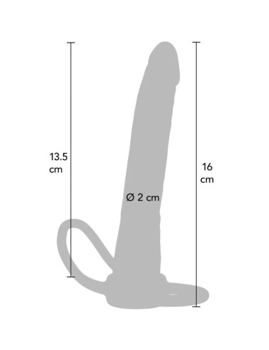 GET REAL - DOUBLE TROUBLE PENETRADOR ANAL SILICONA 16 CM