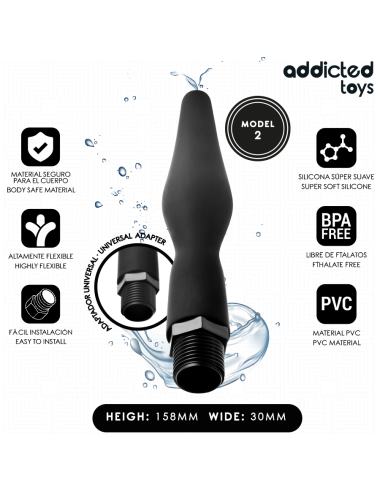 ADDICTED TOYS - LIMPIADOR ANAL CON ADAPTADOR UNIVERSAL MODELO 2