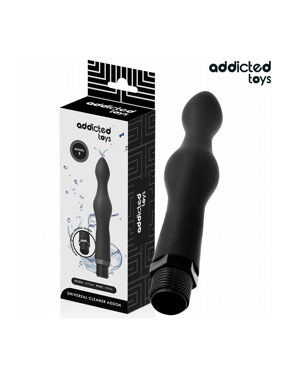 ADDICTED TOYS - LIMPIADOR ANAL CON ADAPTADOR UNIVERSAL MODELO 3