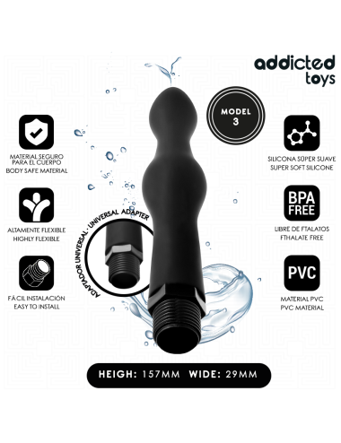 ADDICTED TOYS - LIMPIADOR ANAL CON ADAPTADOR UNIVERSAL MODELO 3