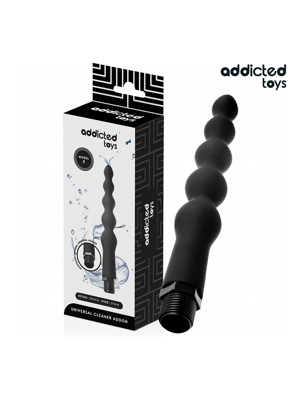 ADDICTED TOYS - LIMPIADOR ANAL CON ADAPTADOR UNIVERSAL MODELO 5