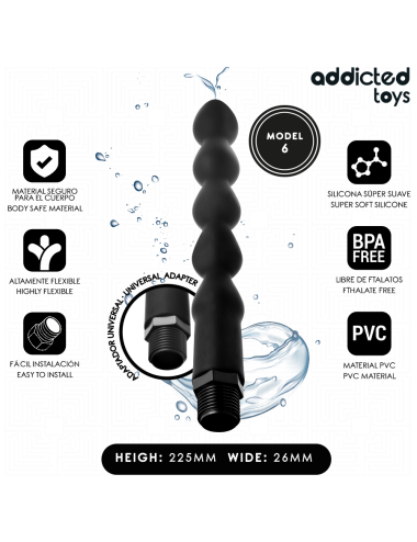 ADDICTED TOYS - LIMPIADOR ANAL CON ADAPTADOR UNIVERSAL MODELO 6