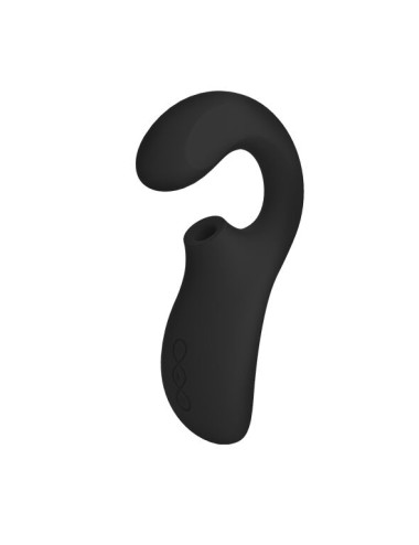 LELO - ENIGMA DOBLE ESTIMULACIÓN SUCCION MASAJEADOR NEGRO