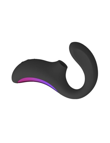 LELO - ENIGMA DOBLE ESTIMULACIÓN SUCCION MASAJEADOR NEGRO
