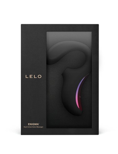 LELO - ENIGMA DOBLE ESTIMULACIÓN SUCCION MASAJEADOR NEGRO