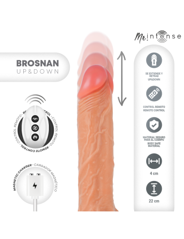 MR INTENSE - BROSNAN REALÍSTICO MULTIFUNCIÓN CON VIBRACIÓN UP AND DOWN CONTROL REMOTO 22 CM -O- 4 CM
