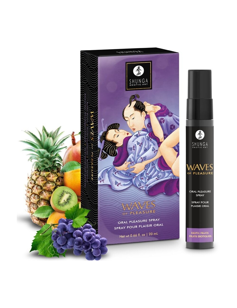 SHUNGA - WAVES PLEASURE SPRAY ORAL SEDUCTOR FRUTAS EXÓTICAS 20 ML