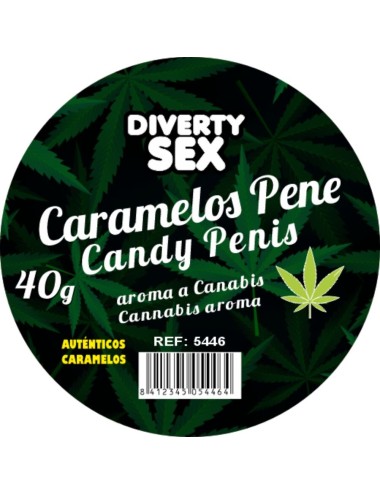 DIABLO GOLOSO - 20 CARAMELOS PENE AROMA CANNABIS