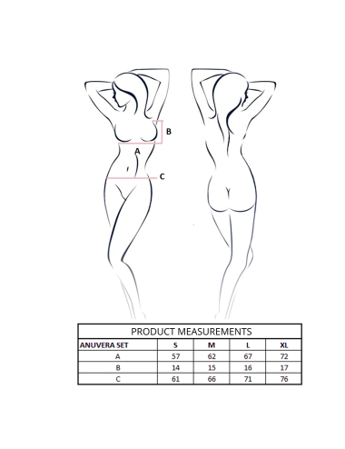 PASSION - ANUVERA SET SUJETADOR + TANGA ROJO L/XL