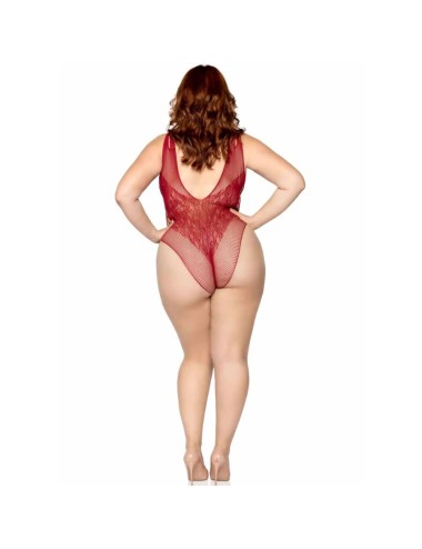 LEG AVENUE - 81641X BODY TIRANTES SIN COSTURAS BURDEOS TALLA 1X/2X
