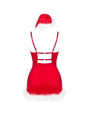 LIVCO CORSETTI FASHION - AGETHE LC 90607 CAMISA + TANGA + GORRO NAVIDEÑO L/XL