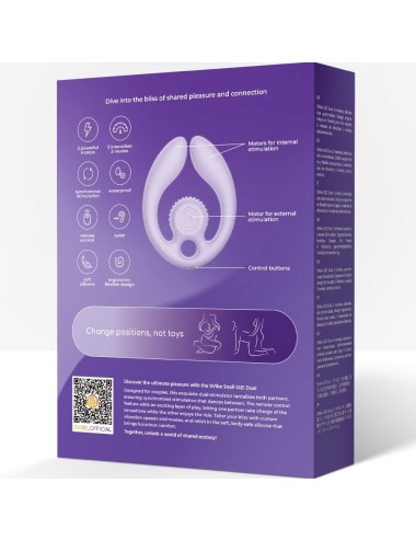 SNAIL VIBE - GIZI DÚO ESTIMULADOR DE PAREJAS CONTROL REMOTO LILA