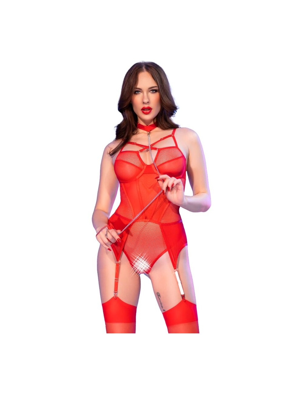 CHILIROSE - CR 4879 BODY CROTCHLESS ROJO M