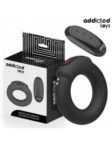 ADDICTED TOYS - ANILLO PENE VIBRADOR EFECTO CALOR CONTROL REMOTO