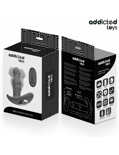 ADDICTED TOYS - PLUG ANAL VIBRADOR ROTATORIO CONTROL REMOTO